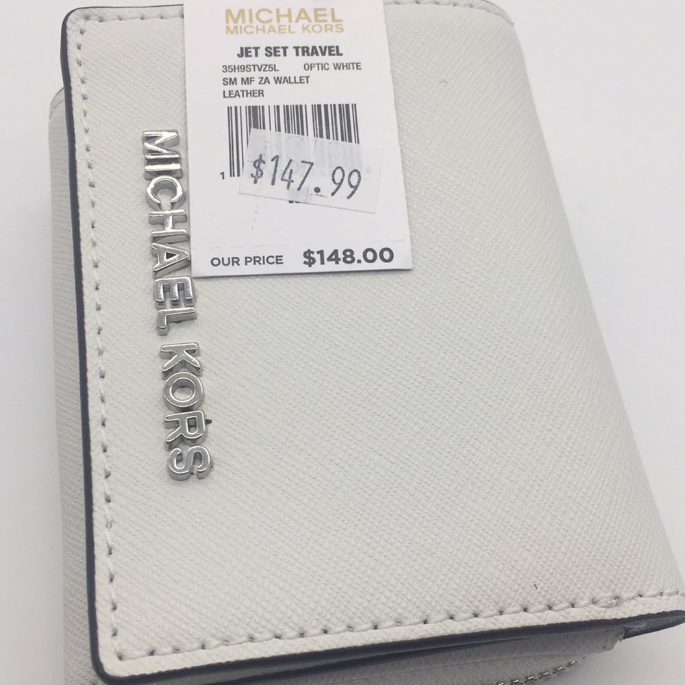 MICHAEL KORS SM MF ZA WALLET OPTIC WHITE - Picture 8 of 8